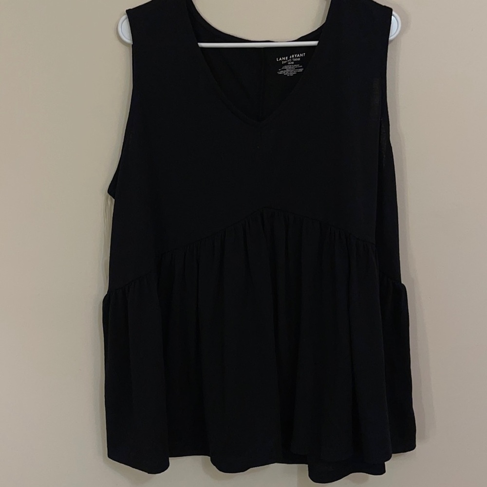 Plus Size Flowy Black Lane Bryant Tank Top NWT!